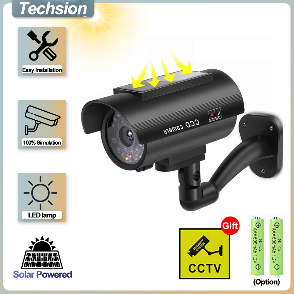 Home Security Lights Outdoors - Telecamera di sorveglianza fittizia del pannello