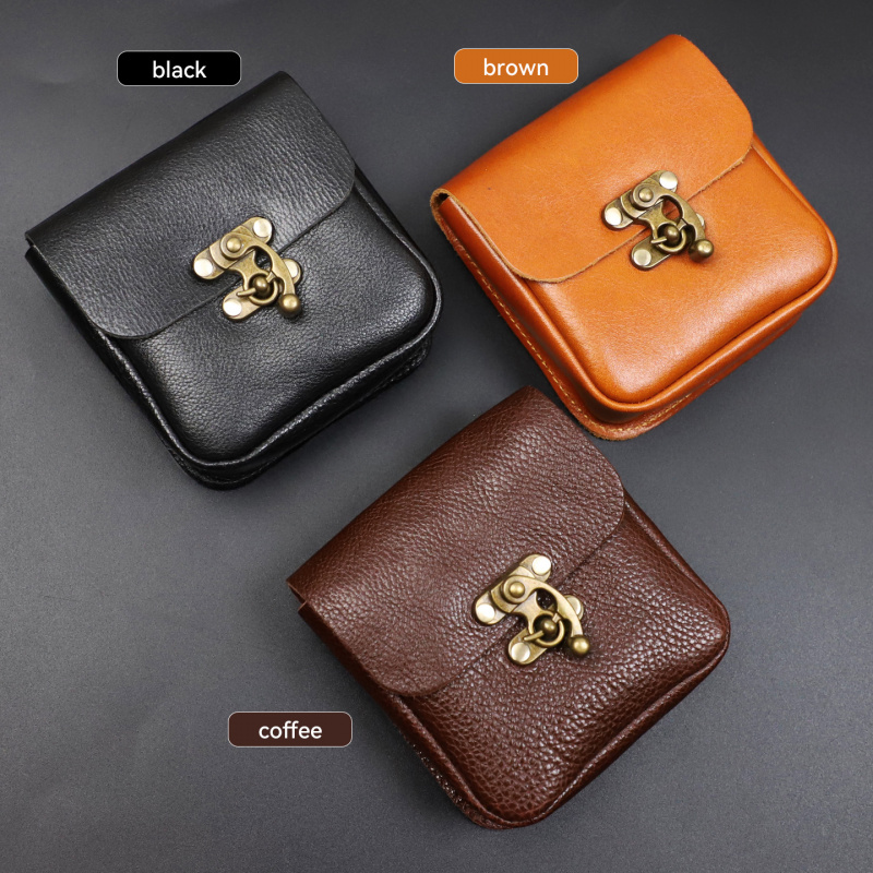 Home Security Key - Marsupio Piccolo in Morbida Pelle Bovina,