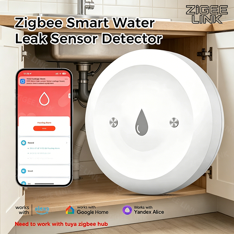 Home Security Monitoring - Sensore Intelligente Zigbee3.0 per Perdite d'Acqua,