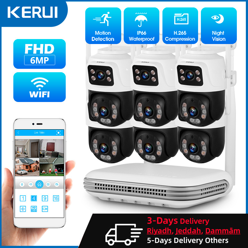 Nvr Kit 8 Channel - KERUI Impermeabile 6MP HD Wireless Dual