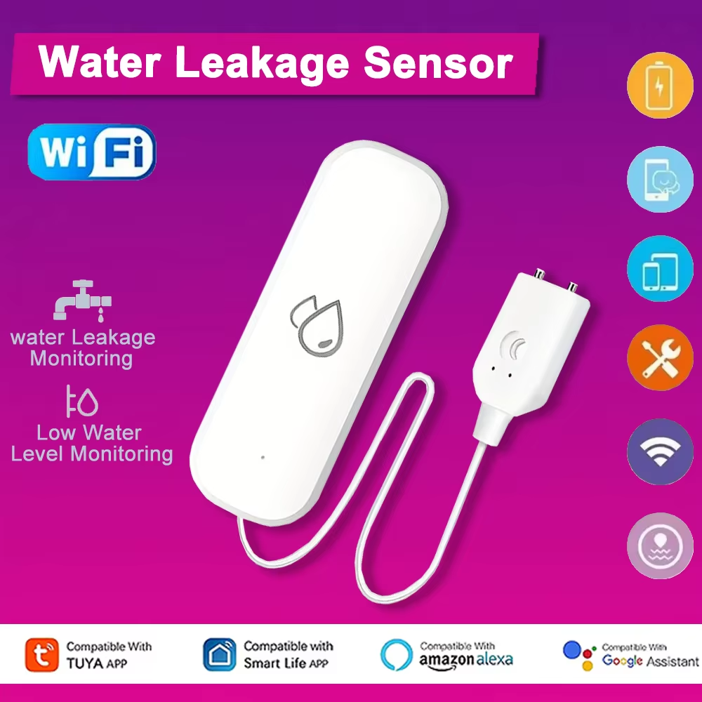 Home Security Monitoring - Sensore Allarme Perdite d'Acqua WiFi Tuya