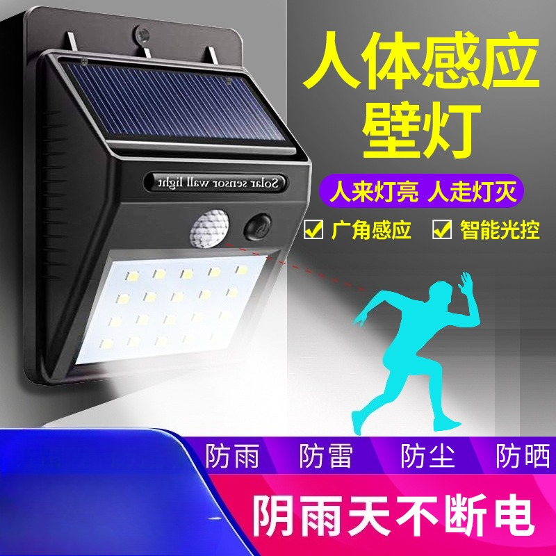 Home Security Lights Outdoors - Lampada Solare da Parete con Sensore
