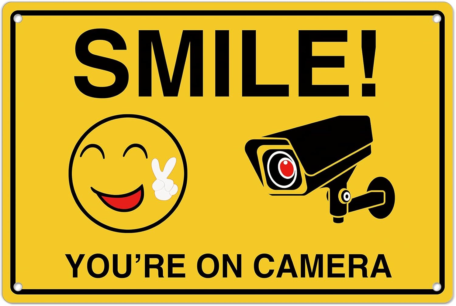 Home Security Monitoring - Smile Youre On Insegne della fotocamera;