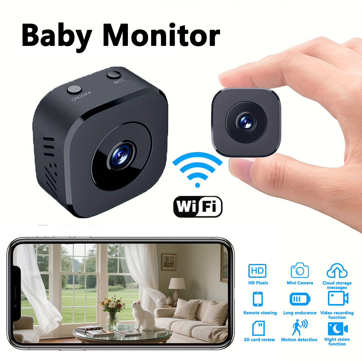 Home Security Monitoring - 1080P HD Mini WiFi Telecamera di