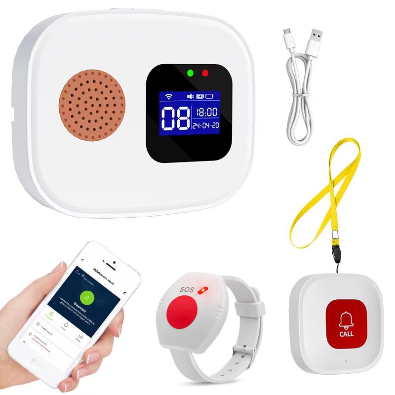 Home Security Monitoring - Pulsante di Chiamata d'Emergenza per Anziani,