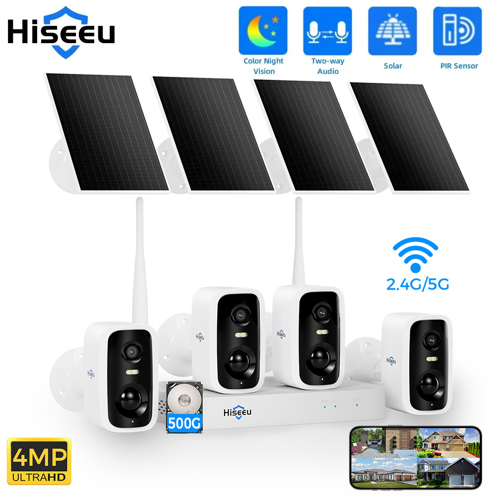 Nvr Kit 8 Channel - Hiseeu 10CH NVR 4MP WiFi Telecamera