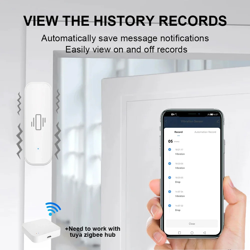 Smart ZigBee Sensore di Vibraz - Home Security Monitoring recensione e prezzo