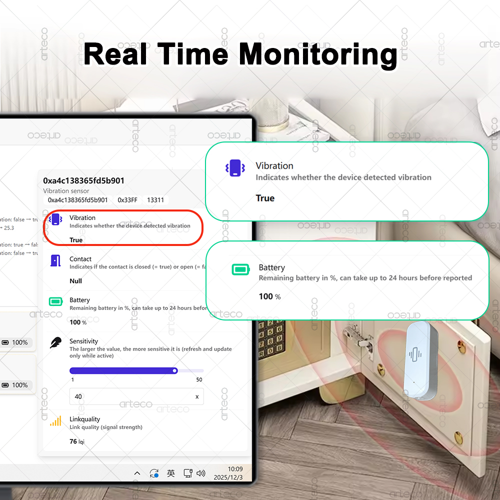 Smart ZigBee 3.0 Sensore di vi - Home Security Monitoring recensione e prezzo